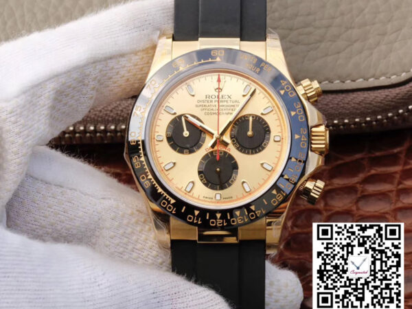 Rolex Daytona Cosmograph 116518ln JH Factory V6 Yellow Gold Black Chronograph