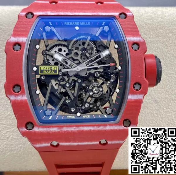 Richard Mille RM35-02 T+ Factory Red Carbon Fiber Skeleton Dial