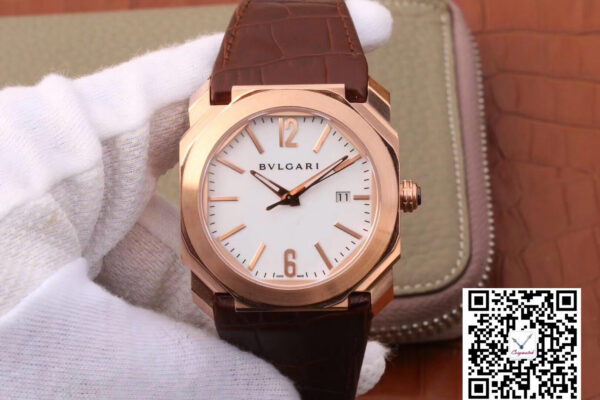 Bvlgari Octo 102119 BGOP38WGLD White Dial