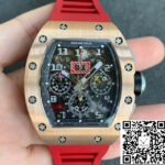 Richard Mille RM011 KV Factory Titanium Case Red Strap