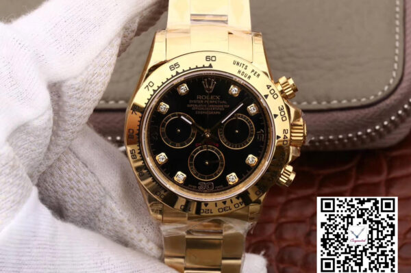 Rolex Daytona Cosmograph M116508-0008 JH Factory Diamonds Black Dial