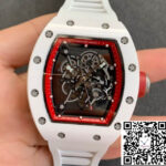 Richard Mille RM055 KV Factory V2 White Ceramic Case Rubber Strap
