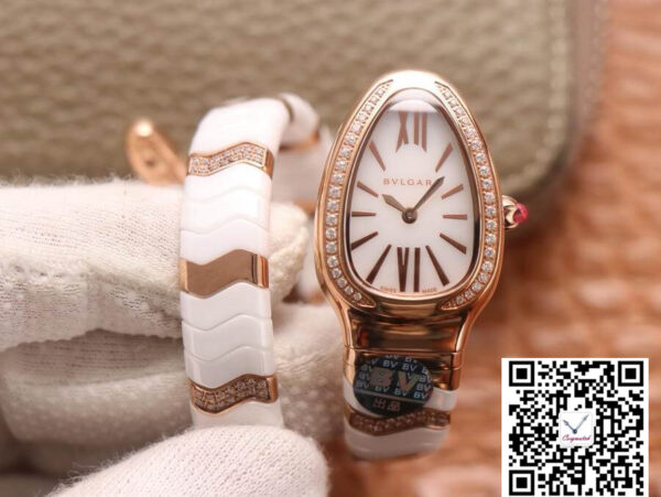 Bvlgari Serpenti 102202 BV Factory Rose Gold White Dial