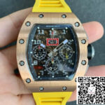 Richard Mille RM011 KV Factory Titanium Yellow Rubber Strap