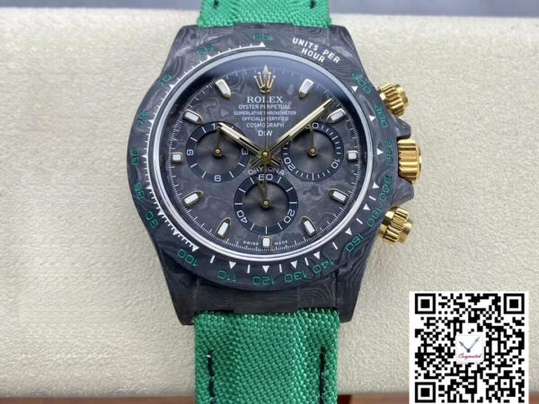 Rolex Daytona Cosmograph Noob Factory Diw Custom Version Dark Green Strap