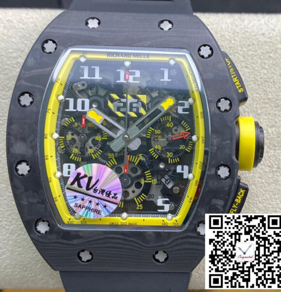 Richard Mille RM-011 KV Factory Forged Carbon Black Strap