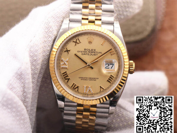 Rolex Datejust 126233 EW Factory Diamond Gold Dial
