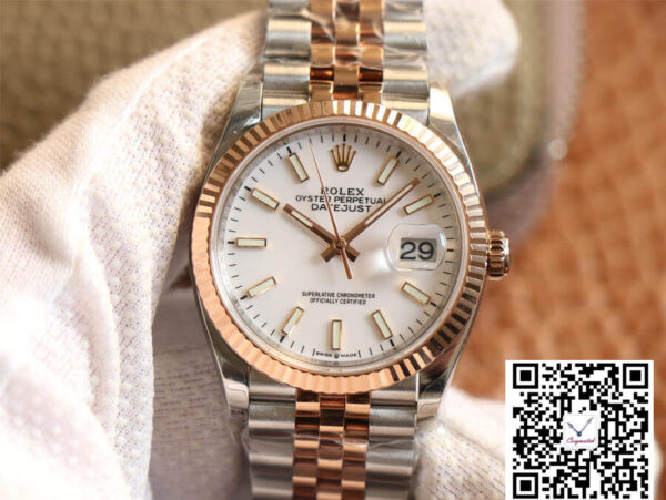 Rolex Datejust M126231-0017 EW Factory Rose Gold White Dial