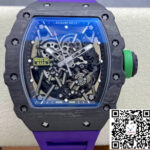 Richard Mille RM35-02 T+ Factory NTPT Carbon Fiber Purple Rubber Strap