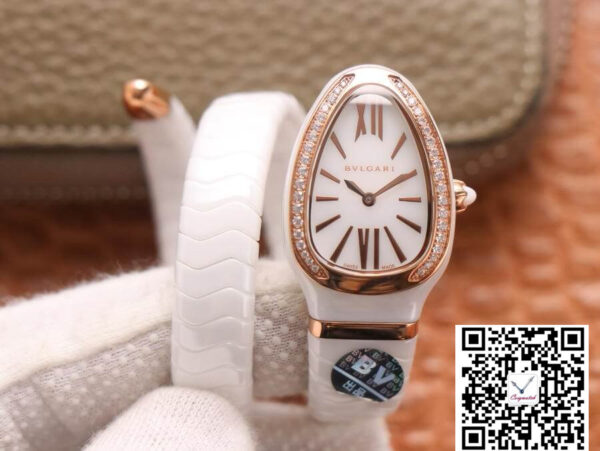 Bvlgari Serpenti 102613 BV Factory White Ceramic Dial
