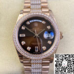 Rolex Day Date M128345rbr-0041 EW Factory Diamond Strap