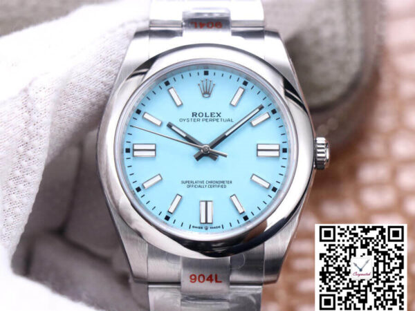 Rolex Oyster Perpetual M124300-0006 41MM EW Factory Turquoise Blue Dial