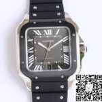 Cartier Santos WSSA0037 GF Factory V2 Black Rubber Strap