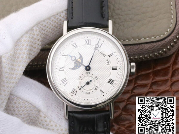 Breguet Classique Moonphase 4396 Stainless Steel White Dial