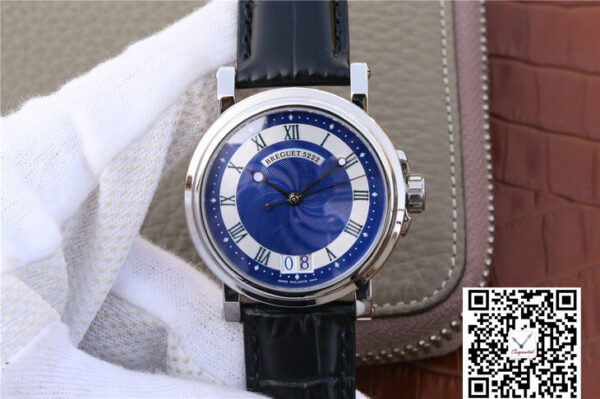 Breguet Marine 5817 Blue Dial Cowhide Strap