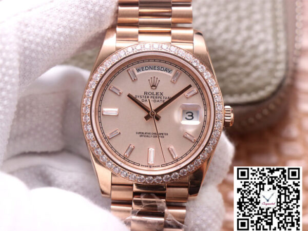 Rolex Day-Date M228345RBR-0007 EW Factory Diamond Sundust Dial