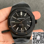 Audemars Piguet Royal Oak 15400 DLC Version ZF Factory Frosted Black Dial