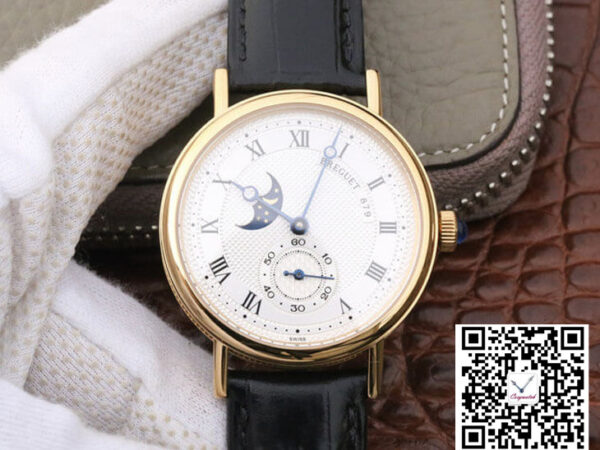 Breguet Classique Moonphase 4396 Yellow Gold White Dial
