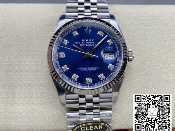 Rolex Datejust M126234-0037 36MM Clean Factory Blue Diamond Dial
