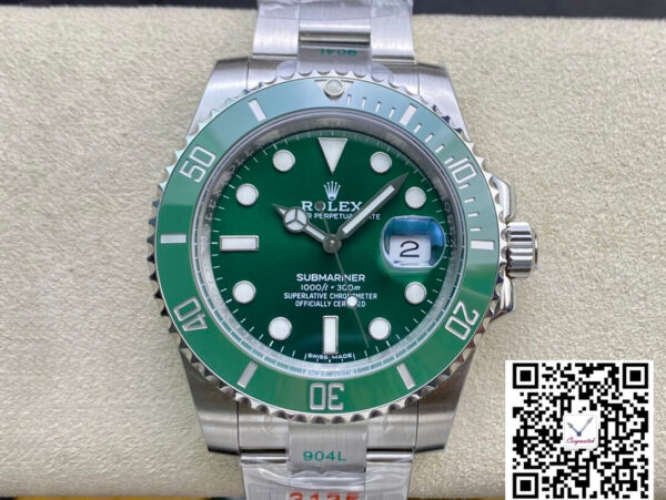 Rolex Submariner 116610LV-97200 ZF Factory Green Dial Stainless Steel Strap