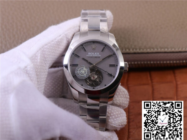 JB Factory Replica Rolex Milgauss Base 116400 Label Noir Design LNT01HS-001 Silver case watch