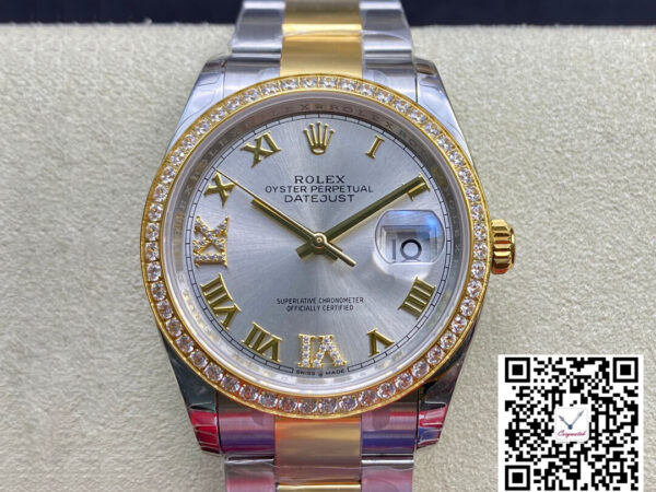 Rolex Datejust M126283RBR-0018 EW Factory Diamond-set Bezel