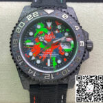 Rolex GMT-MASTER II Diw Carbon Fiber Color Dial Black Fabric Strap