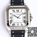 Cartier Santos WSSA0018 GF Factory V2 Rubber Strap White Dial