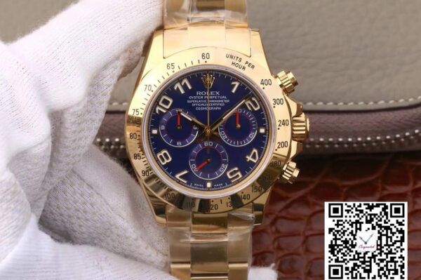 Rolex Daytona Cosmograph 116528 JH Factory Full Gold Blue Dial