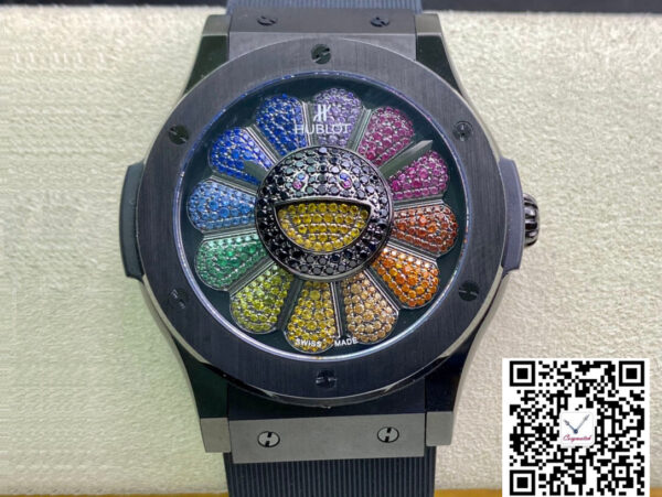 Hublot Classic Fusion Takashi Murakami 507.CX.9000.RX.TAK21 Sunflower Ceramic Bezel
