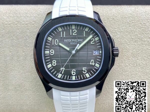 Patek Philippe Aquanaut PP5167 ZF Factory DLC White Rubber Strap