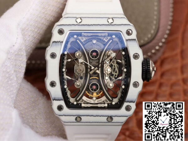 Richard Mille RM53-01 KV Factory White TPT Carbon Fiber Skeleton Dial