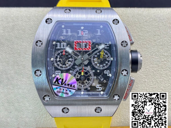 Richard Mille RM11 KV Factory Titanium Yellow Strap