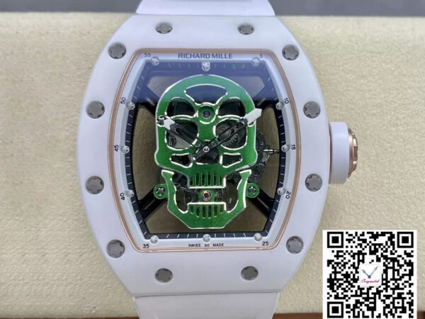 Richard Mille RM52-01 YS Factory Green Skull Tourbillon Dial