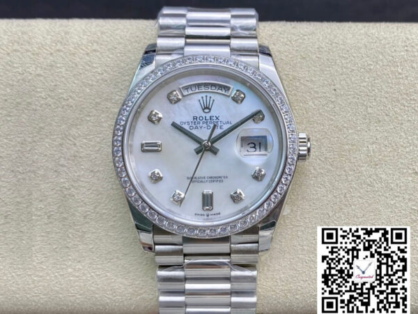 Rolex Day Date 128396TBR-0005 EW Factory Diamond-set Bezel