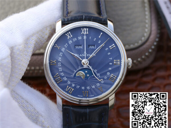 Blancpain Villeret 6654-1529-55B OM Factory V2 Blue Dial