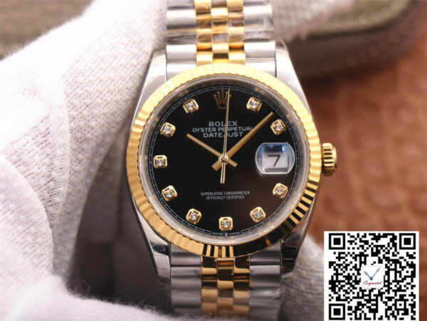 Rolex Datejust M126233-0021 EW Factory Diamond Black Dial