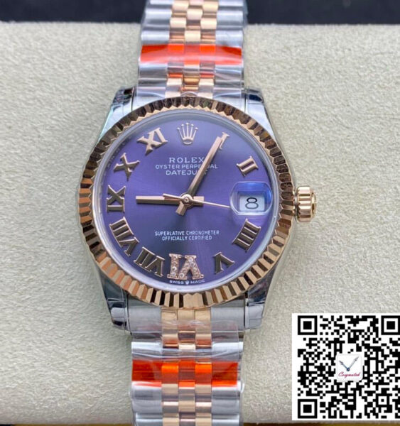 Rolex Datejust M278271-0020 TW Factory Diamond Eggplant Purple Dial