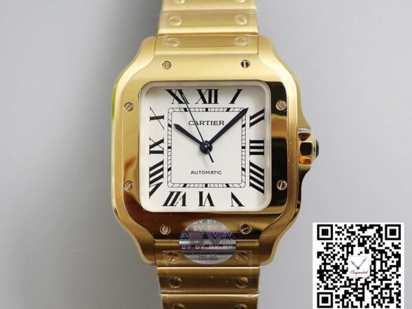 Cartier De Santos W20112Y1 BV Factory Yellow Gold