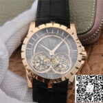 Roger Dubuis Excalibur RDDBEX0280 JB Factory Tourbillon Gold Case Black Dial
