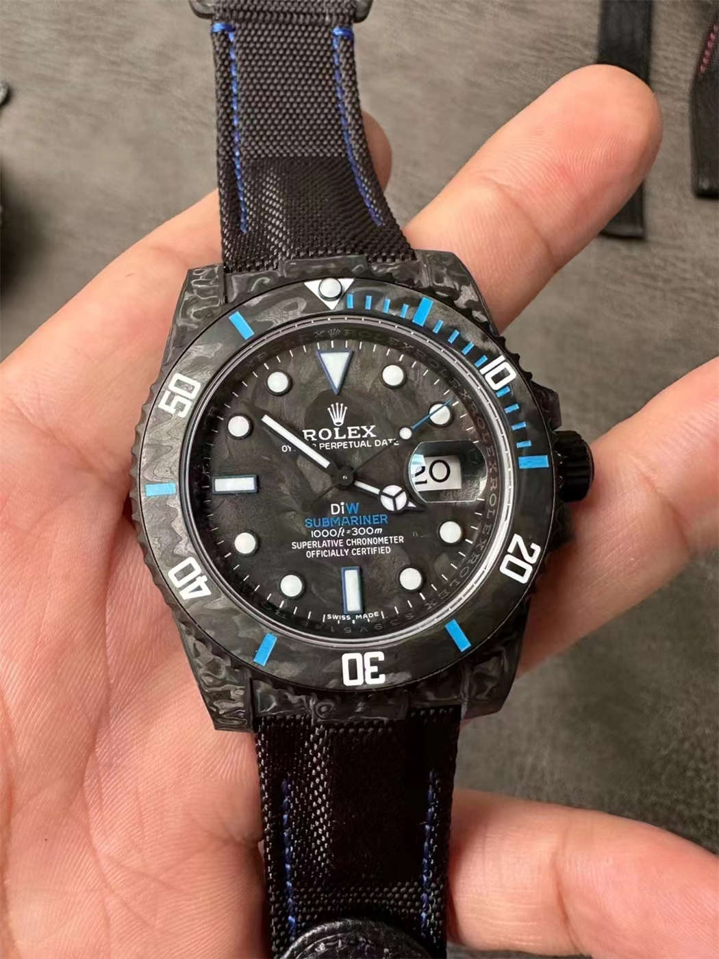 6-221105005I1341 Rolex Submariner VS3135 VS Factory 40mm Carbon Dial Top Clone - Image 1