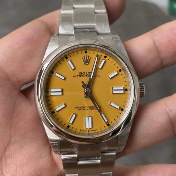 Rolex Oyster Perpetual M124300-0004 Yellow Dial 41mm VS Factory 1:1 Super Clone