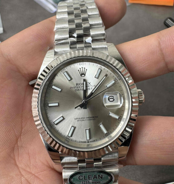 Clean Factory Rolex Datejust 126334 Silver Dial 41mm