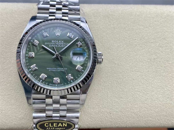 Clean Factory Rolex Datejust 126234 Olive Green Dial 36mm 1:1 Super Clone