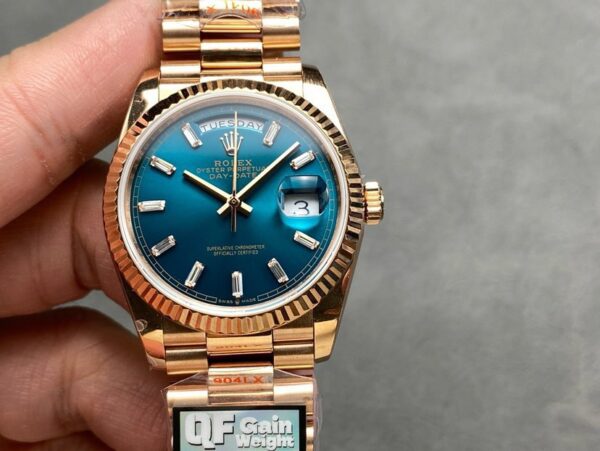 Rolex Day-Date QF Factory 36mm Ice Blue Dial Top Clone