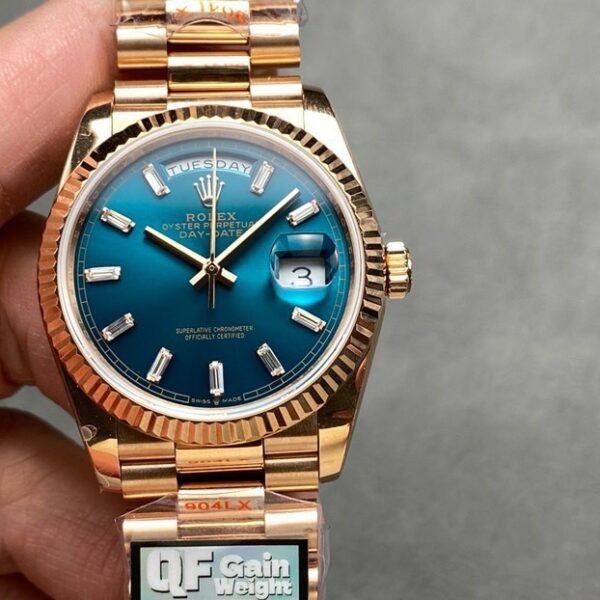 Rolex Day-Date QF Factory 36mm Ice Blue Dial Top Clone
