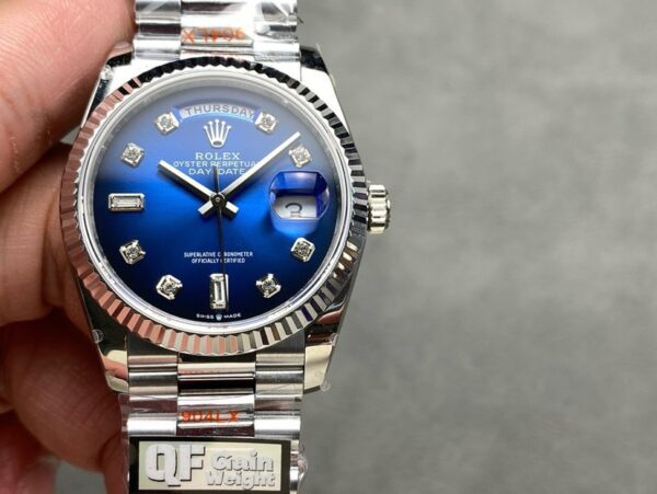 Rolex Day-Date m128239-0023 QF Factory Blue Dial 36mm Top Clone