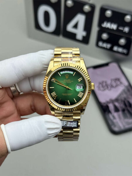 Rolex Day-Date 228238-0069 40mm Green Dial QF Factory Super Clone