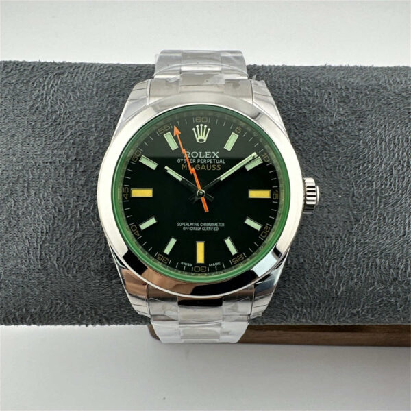 Rolex Milgauss 116400GV Green Glass 40mm Black Dial Top Clone