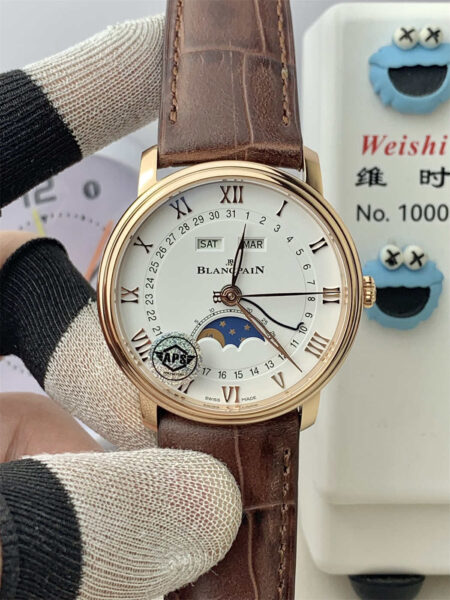 APS Factory Blancpain Villeret 6654 Rose Gold Dial 40mm 1:1 Super Clone